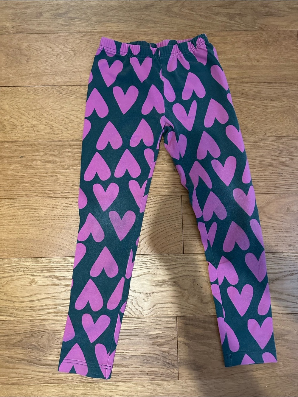 Hanna Andersson Printed Leggings with Pink Heart Print